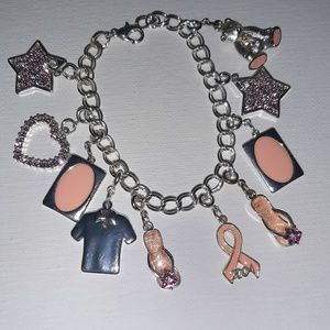 Pink Ribbon Charm Bracelet
